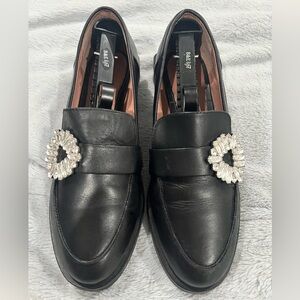 Gianni Bini Black Loafers with Bling! Size 8